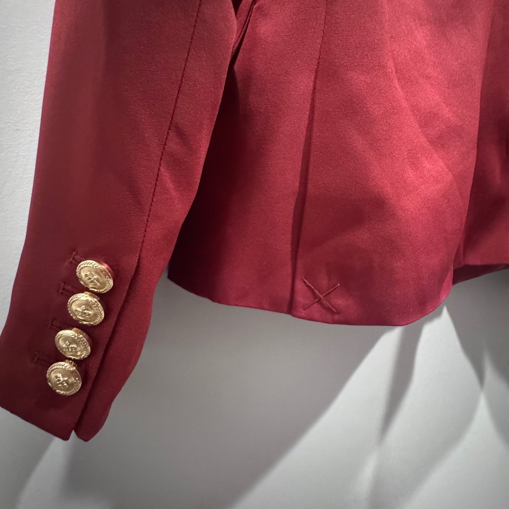 Walter Baker Phelps Blazer XL Wine Red NEW Double Breasted Gold Buttons $268 - Picture 6 of 10